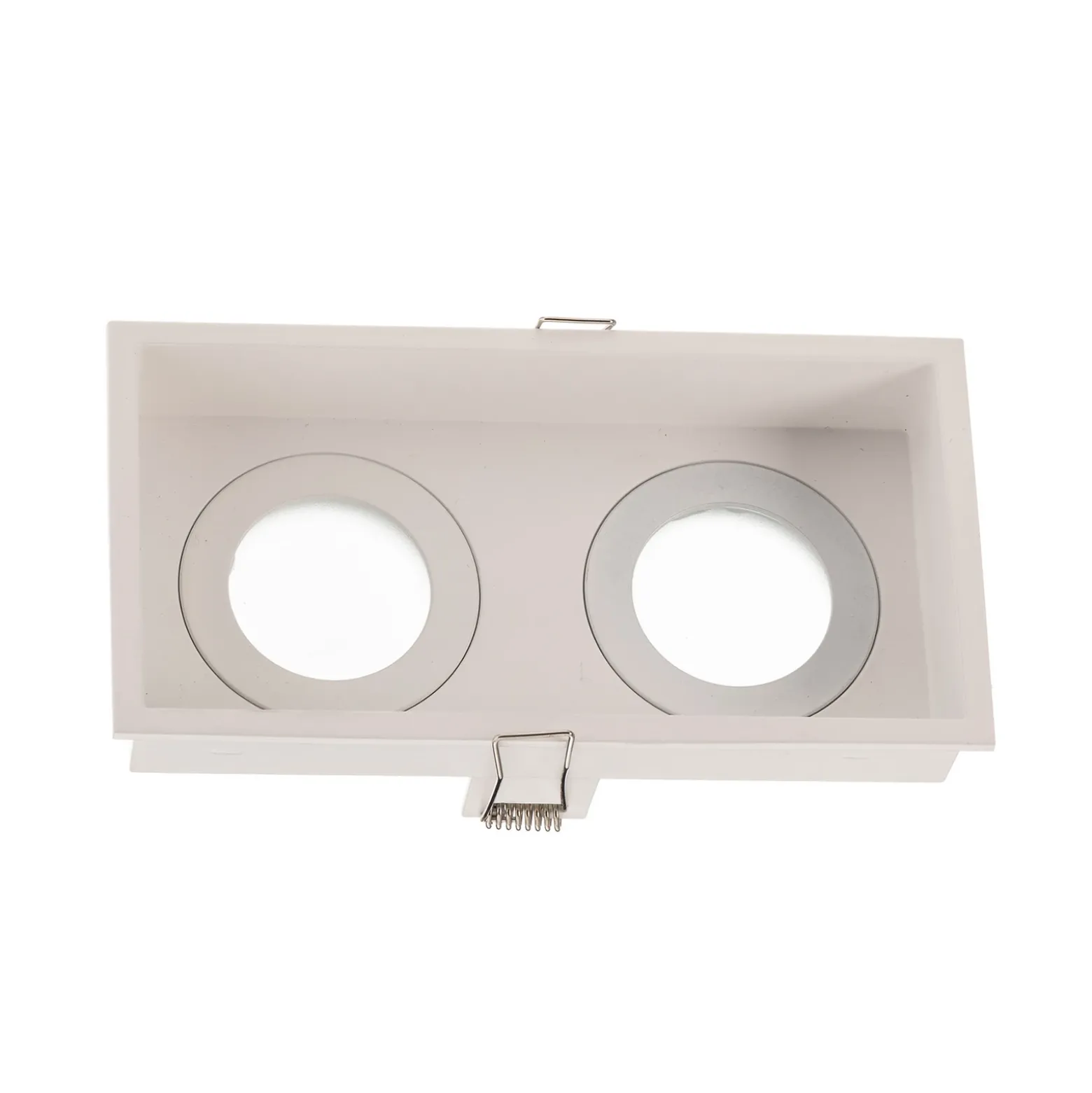 Lámpara empotrada Hyde, 2 luces IP44 en blanco