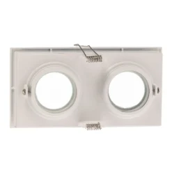 Lámpara empotrada Hyde, 2 luces IP44 en blanco