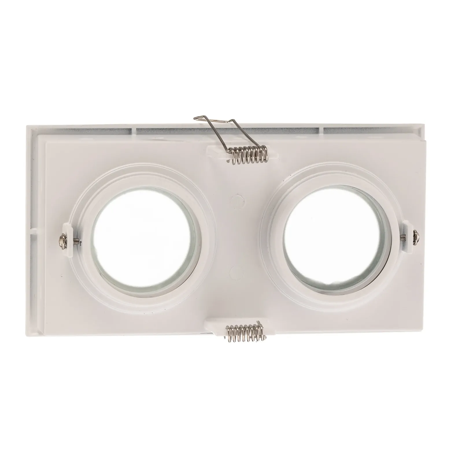 Lámpara empotrada Hyde, 2 luces IP44 en blanco