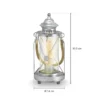 Lámpara farol de sobremesa Kirian plata antigua