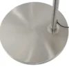 lámpara LED arqueada Ringlux, color acero, metal, CCT, atenuable
