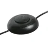 lámpara LED arqueada Ringlux, negro/dorado, metal, CCT, atenuable