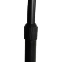 lámpara LED arqueada Ringlux, negra, metal, CCT, atenuador