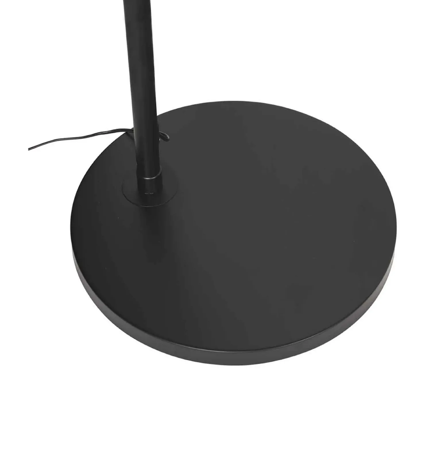 lámpara LED arqueada Ringlux, negra, metal, CCT, atenuador