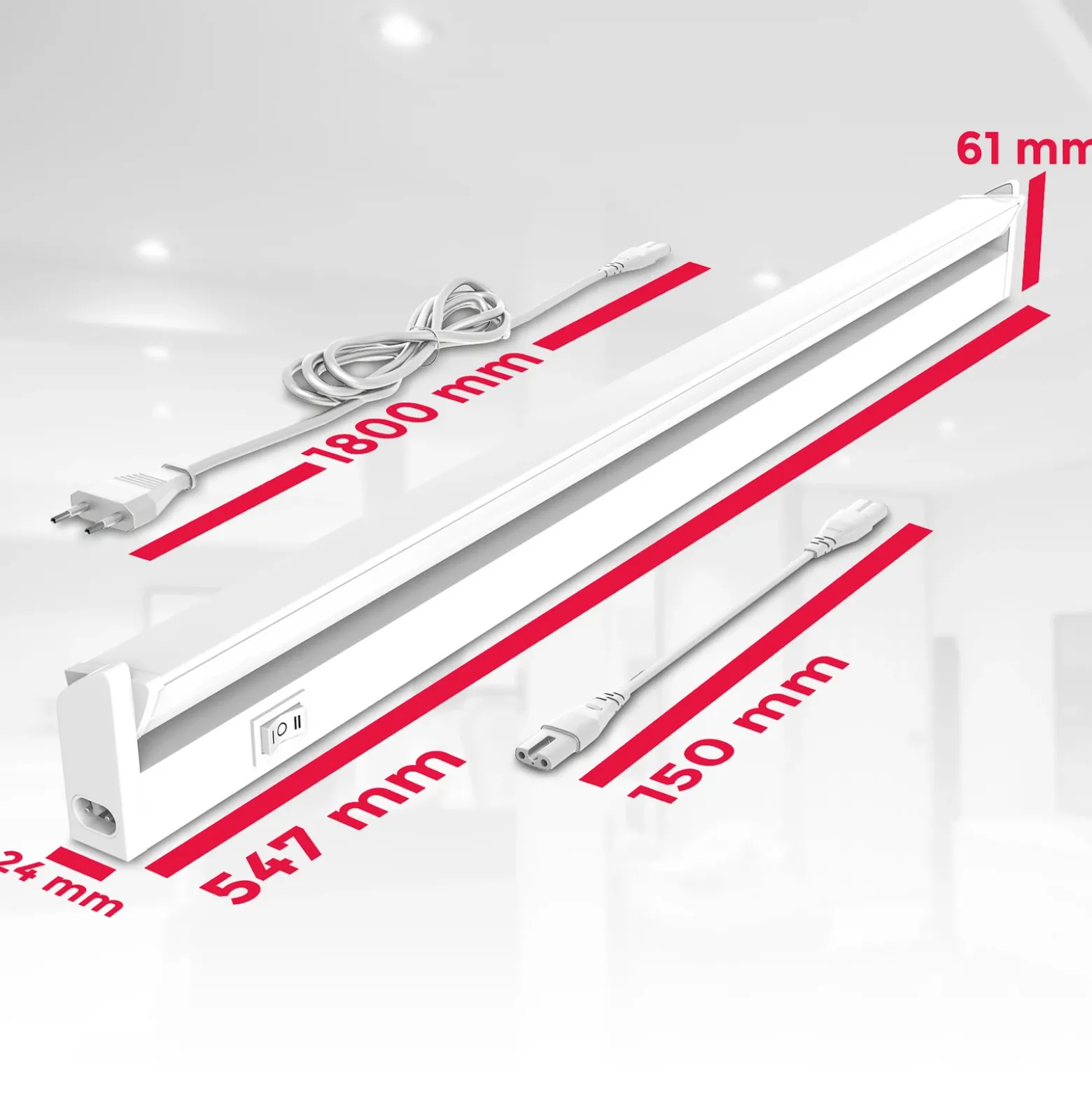 Lámpara LED bajo armario Gina, blanca, 2700 K/4000 K