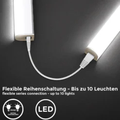 Lámpara LED bajo armario Xaver, longitud 87,3 cm, juego de 2 unidades, 4000 K