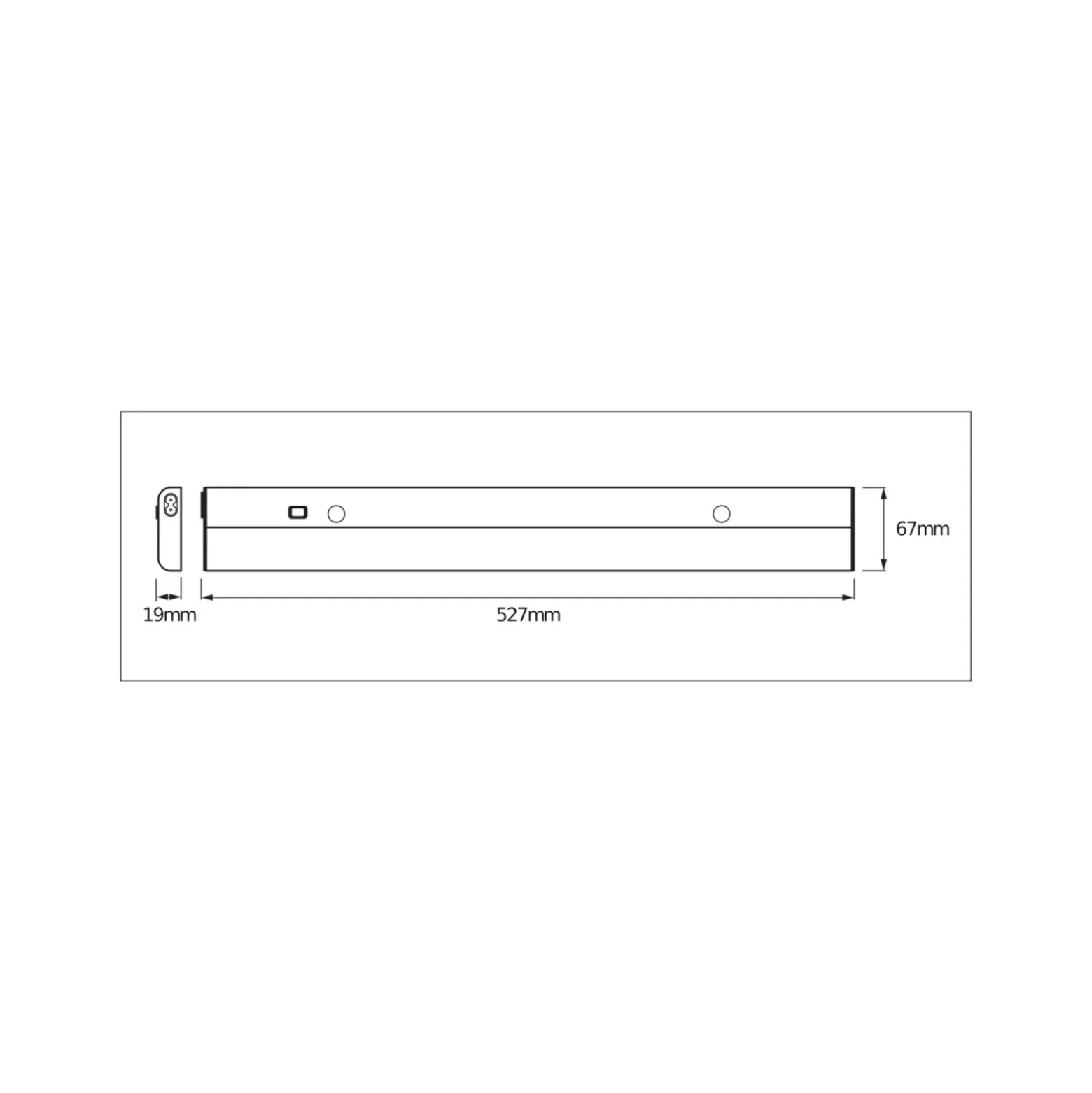 Lámpara LED bajo mueble con sensor OSRAM LINEAR FLAT, 3000 K plateada