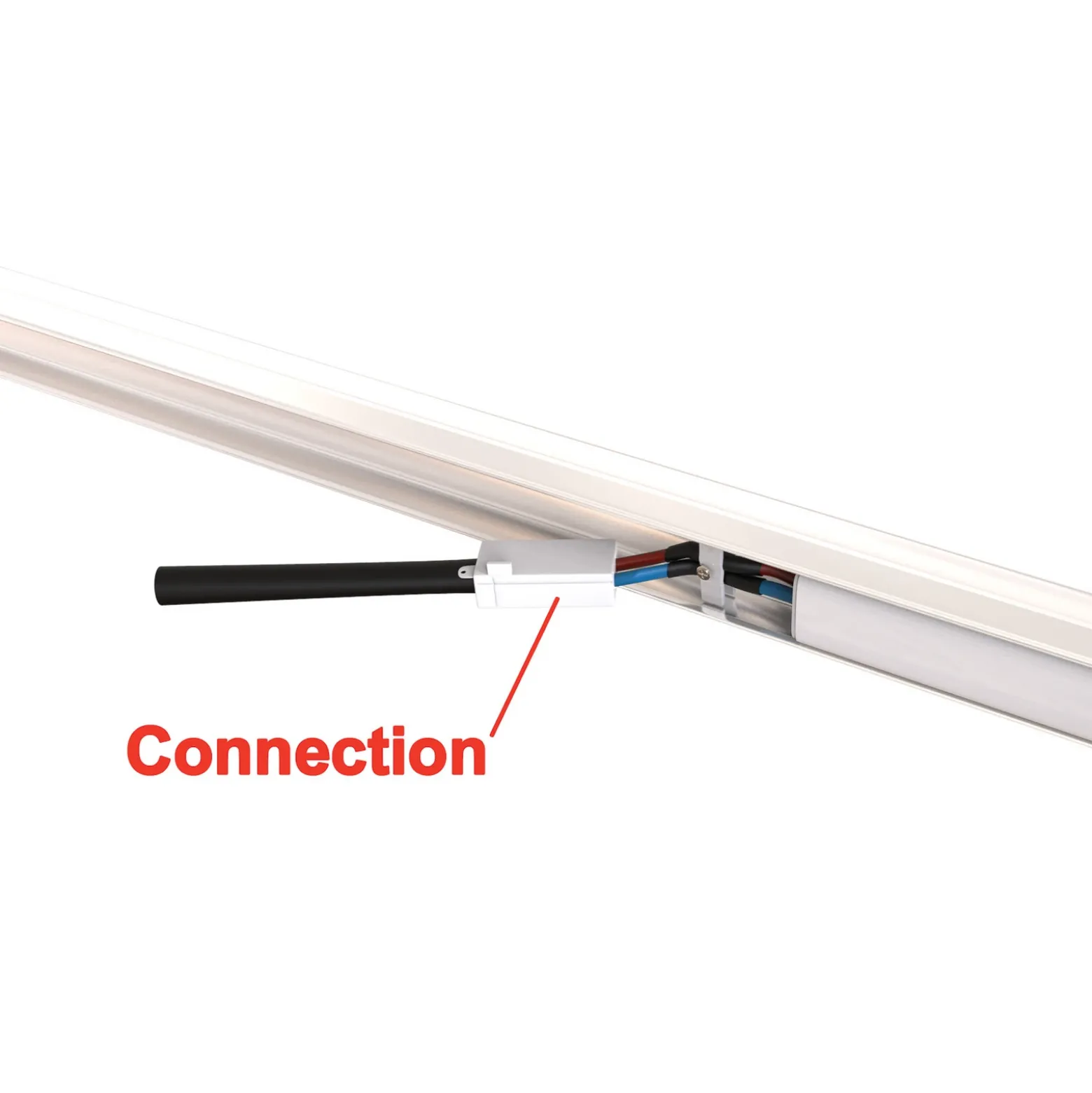 Lámpara LED bajo mueble Hebe, blanca, longitud 57 cm