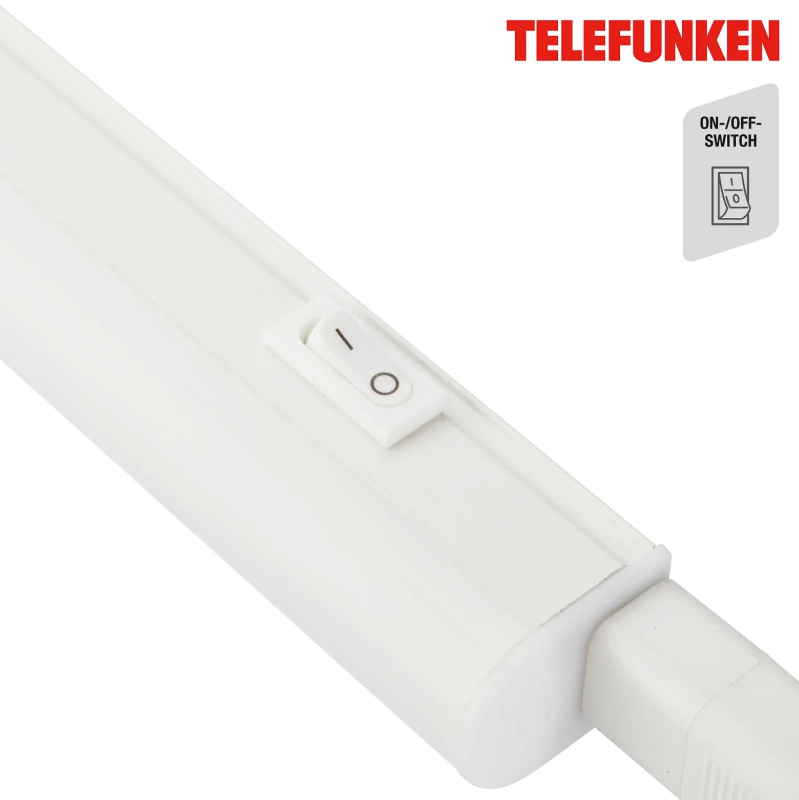 Lámpara LED bajo mueble Hephaistos, blanca, longitud 31 cm