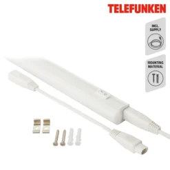Lámpara LED bajo mueble Hephaistos, blanca, longitud 87 cm