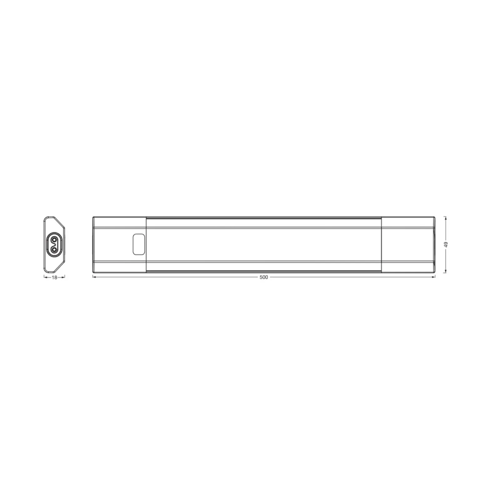Lámpara LED bajo mueble OSRAM Linear Edge Sensor RGBW 50 cm blanco