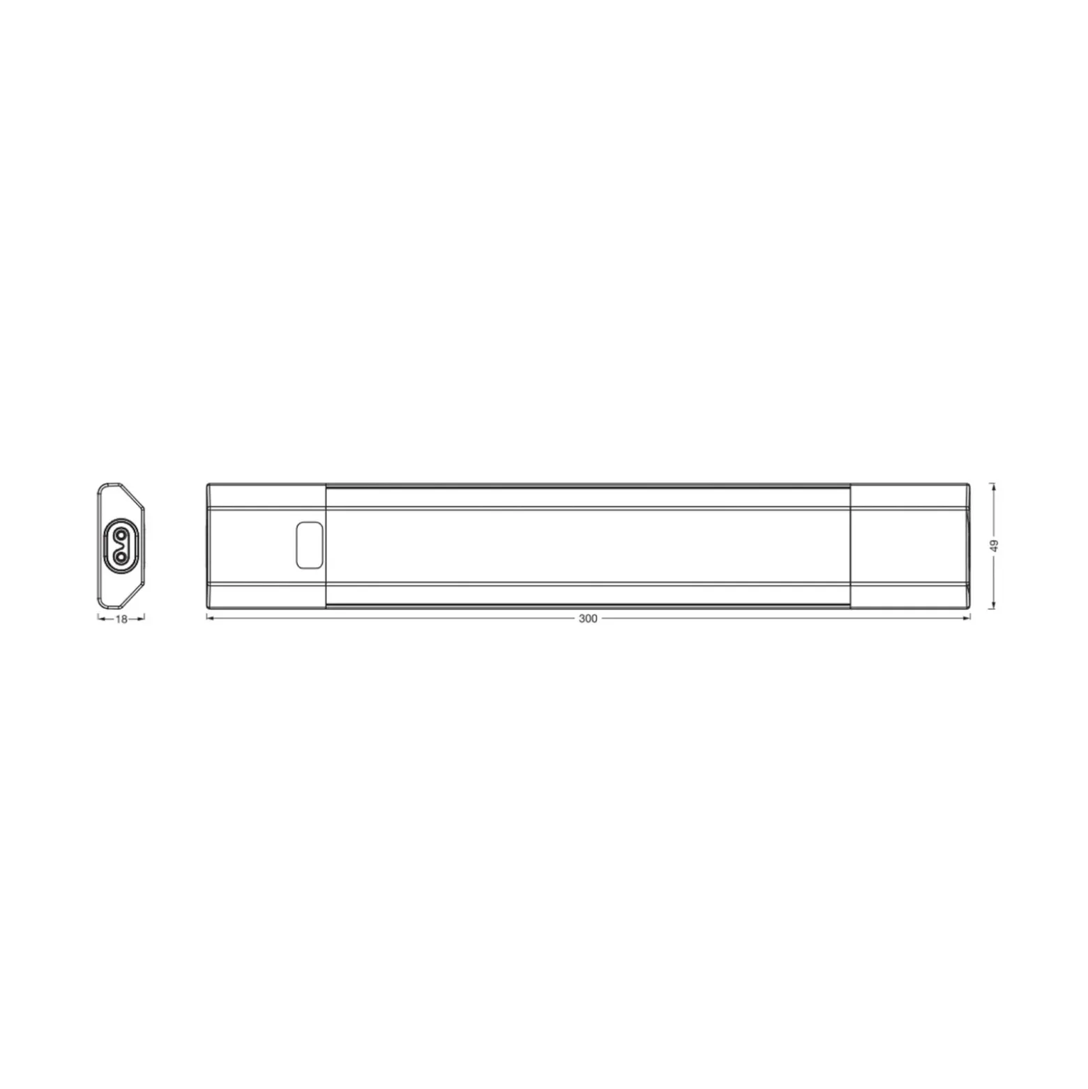 Lámpara LED bajo mueble OSRAM Linear Edge Sensor RGBW 30 cm blanco