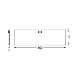 Lámpara LED bajo mueble OSRAM Panel 30 x 10 cm blanco CCT atenuable