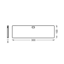 Lámpara LED bajo mueble OSRAM Panel 30 x 10 cm negro CCT atenuable