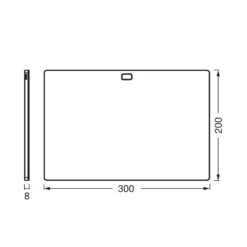 Lámpara LED bajo mueble OSRAM panel 30 x 20 cm negro CCT atenuable