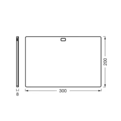 Lámpara LED bajo mueble OSRAM panel 30 x 20 cm blanco CCT atenuable