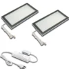 Lámpara LED bajo mueble Sky, juego de 2, 4000 K, acero inoxidable