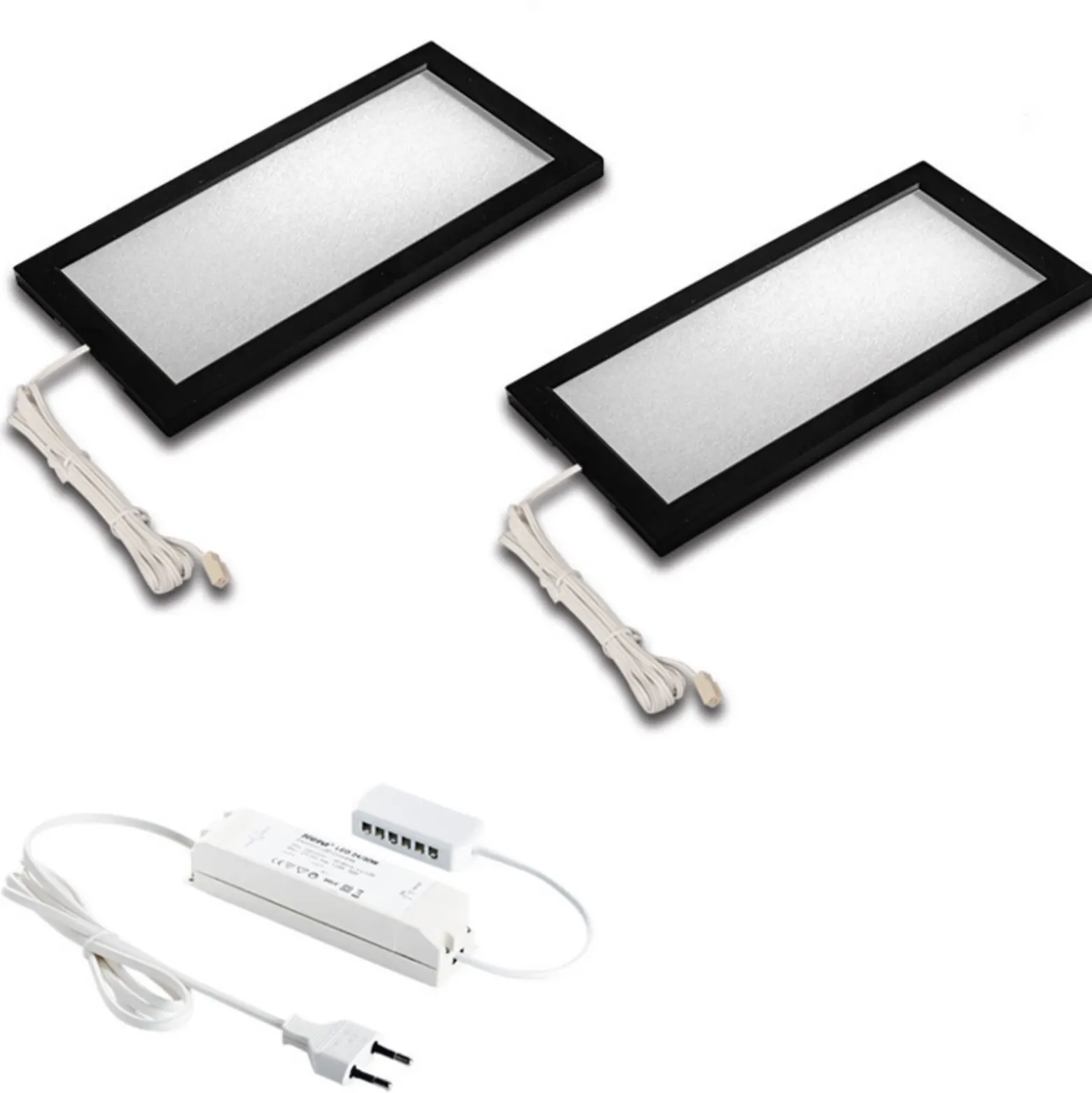 Lámpara LED bajo mueble Sky set 2 ud 4.000K negro