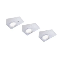 Lámpara LED bajo mueble Theo, cuadrada, Set de 3