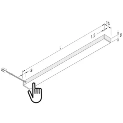 Lámpara LED bajo mueble Top-Stick FMT, 3.000K, 90cm