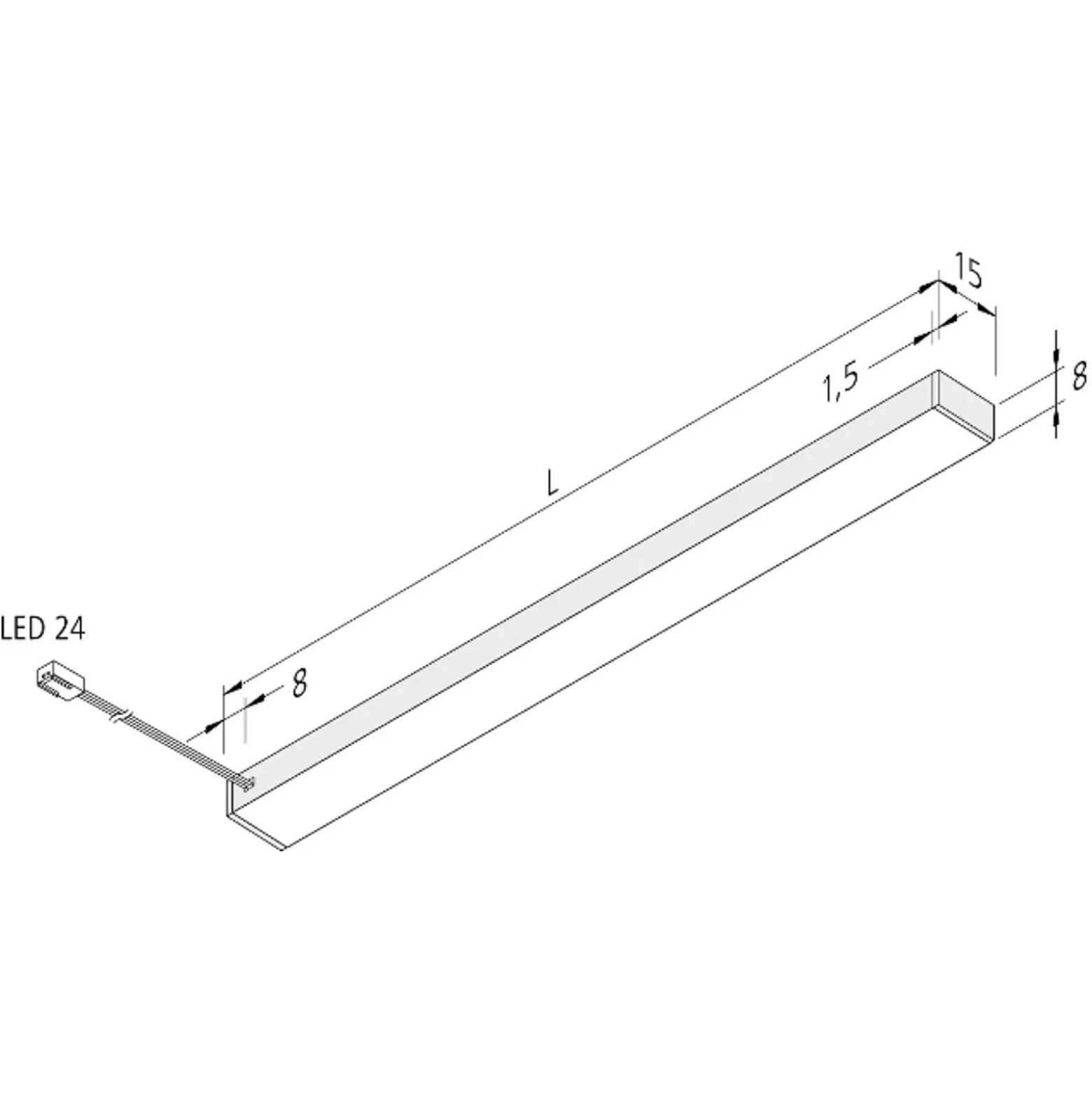 Lámpara LED bajo mueble Top-Stick FMK, 3.000K, 120cm