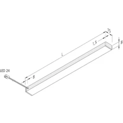 Lámpara LED bajo mueble Top-Stick FMK, 3.000K, 60cm