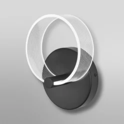 Lámpara LED de pared OSRAM Decor Circle, CCT, negro