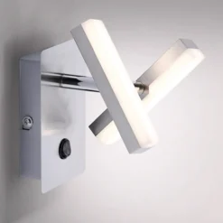 Lámpara LED de pared Rico angular de 2 llamas