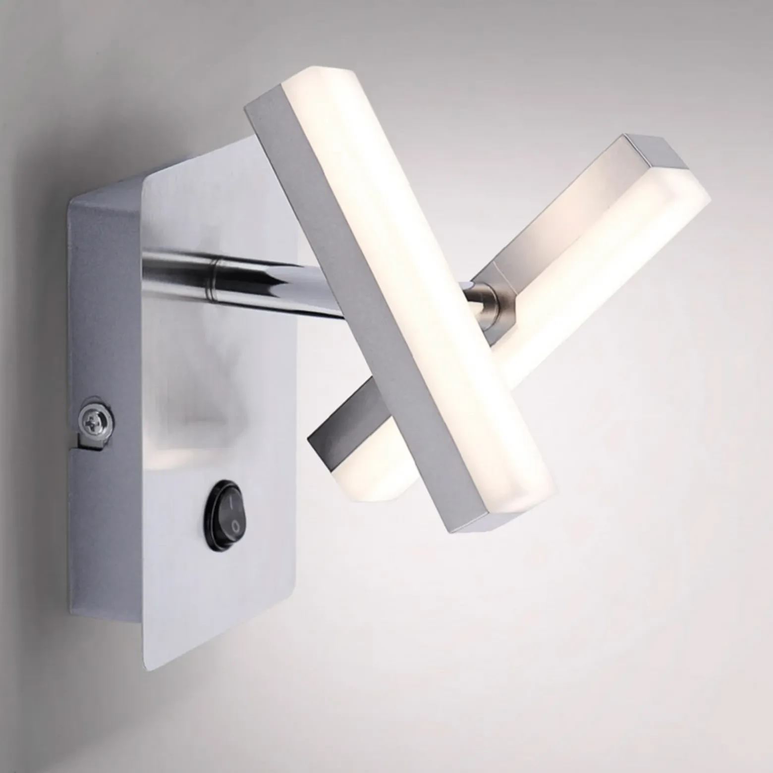 Lámpara LED de pared Rico angular de 2 llamas