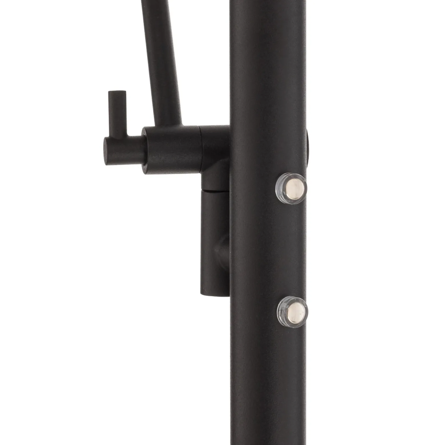 lámpara LED de pie Barrie con brazo de lectura, negro mate