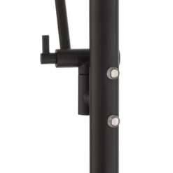 lámpara LED de pie Barrie con brazo de lectura, negro mate
