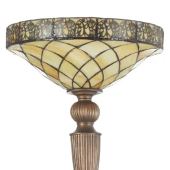 Lámpara LED de pie Diamond, estilo Tiffany