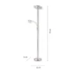 lámpara LED de pie LOLAsmart Rocco con brazo de lectura