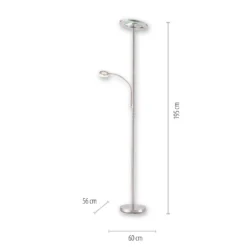 lámpara LED de pie LOLAsmart Rocco con brazo de lectura