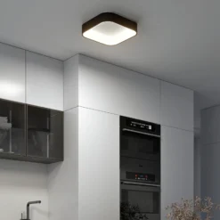 Lámpara LED de techo Aleksi de Arcchio, 45 x 45 cm, negra, CCT