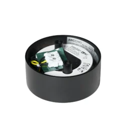 Lámpara LED de techo Arcchio Rotari, negra, de metal, Ø 12 cm