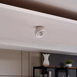 Lámpara LED de techo Arcchio Rotari, blanca, 12 cm, orientable