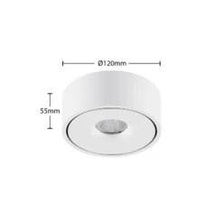 Lámpara LED de techo Arcchio Rotari, blanca, con luz hacia arriba y hacia