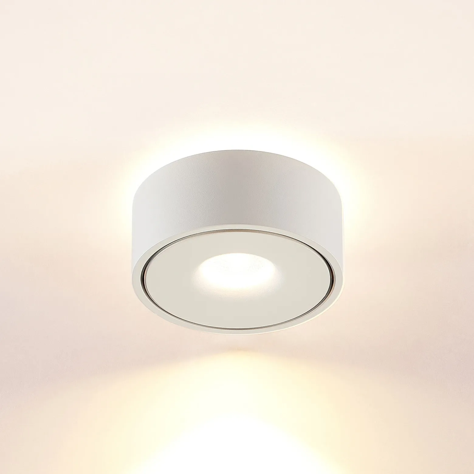 Lámpara LED de techo Arcchio Rotari, blanca, con luz hacia arriba y hacia