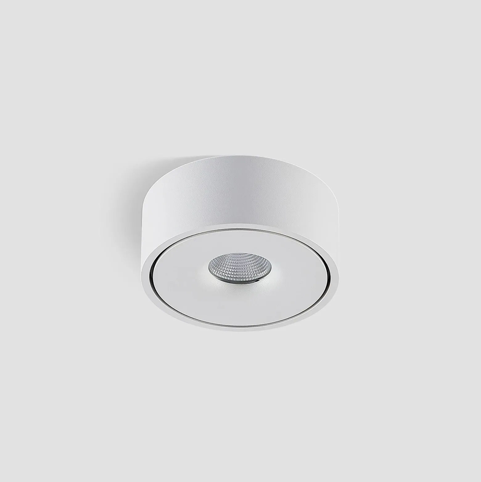 Lámpara LED de techo Arcchio Rotari, blanca, metal, Ø 12 cm