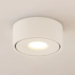 Lámpara LED de techo Arcchio Rotari, blanca, metal, Ø 12 cm