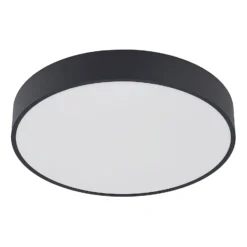 Lámpara LED de techo Arcchio Vanida, negra, Ø 40 cm, arriba/abajo
