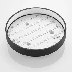 Lámpara LED de techo Arcchio Vanida, negra, Ø 40 cm, arriba/abajo