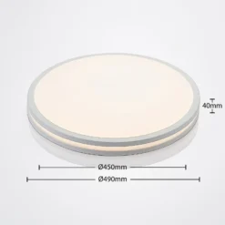Lámpara LED de techo Arnim, blanca, plástico, Ø 49cm, IP44