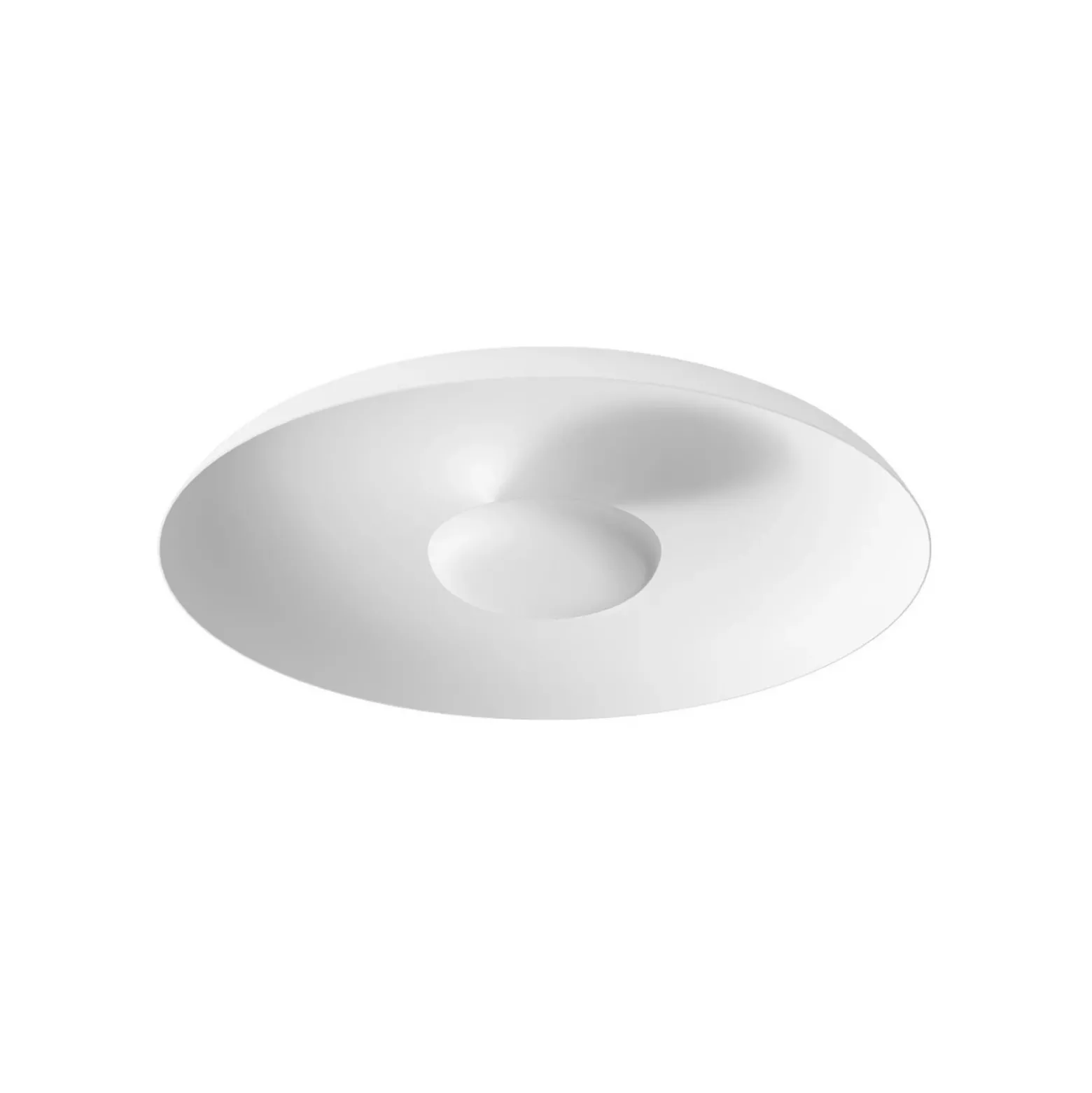 lámpara LED de techo Basin_P, blanca, metal, Ø 48 cm