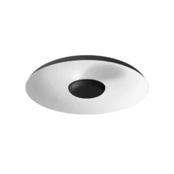 lámpara LED de techo Basin_P, negra, metal, Ø 48 cm