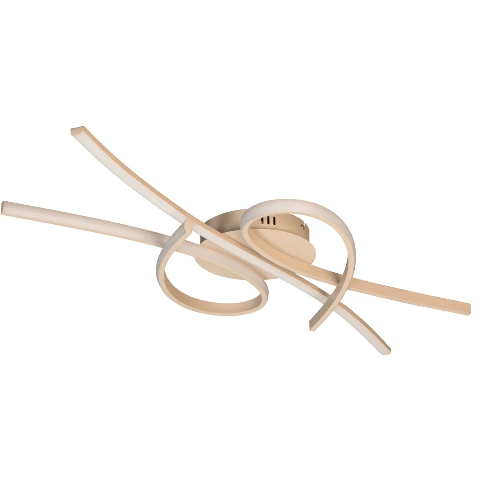 Lámpara LED de techo Biba, color arena, longitud 100 cm, metal, CCT