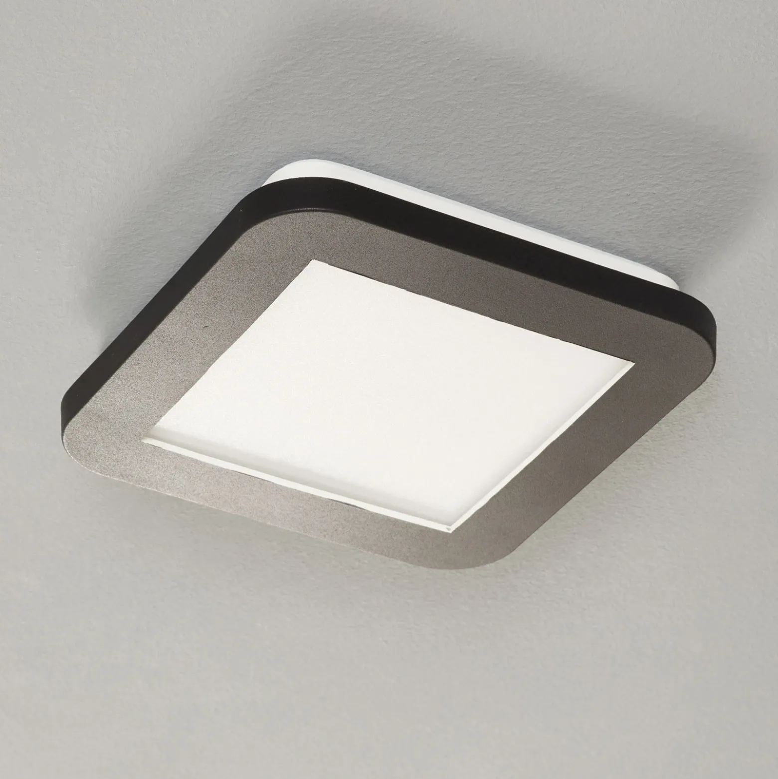 Lámpara LED de techo Camillus, cuadrado, 17 cm