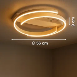 Lámpara LED de techo CIRCLY, arena, Ø 56 cm, control remoto CCT atenuable