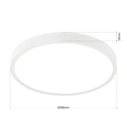 lámpara LED de techo Disc, blanca, Ø 28 cm, CCT, metal/plástico